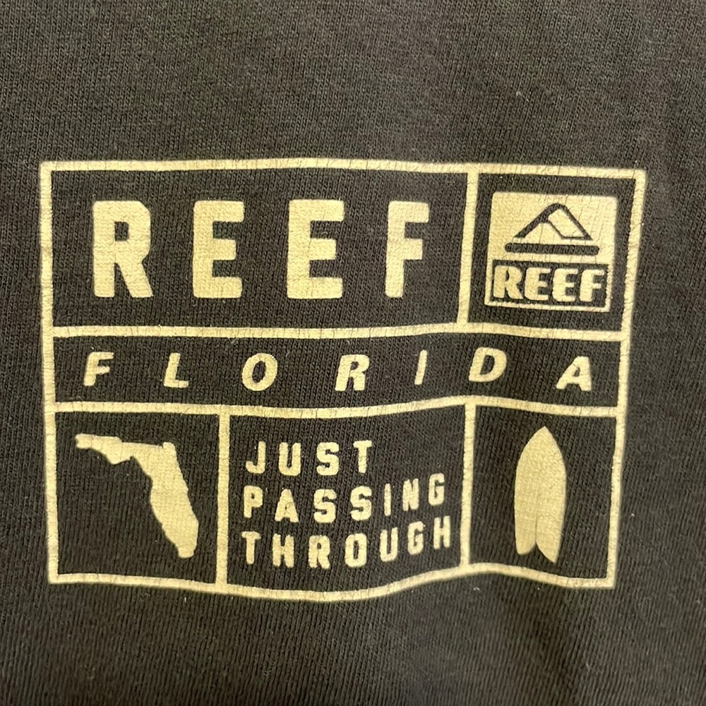 Mens L Reef T-Shirt - dark blue